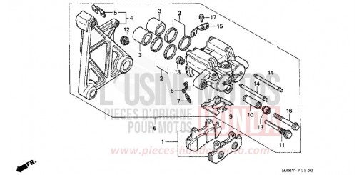 ETRIER DE FREIN ARRIERE GL1500SEY de 2000